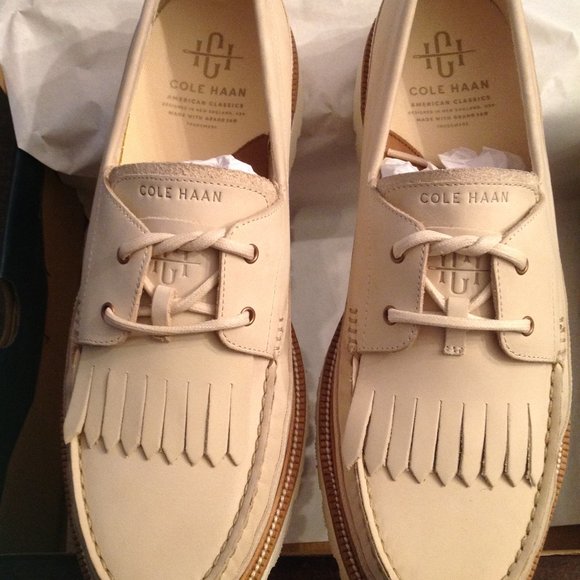 Cole Haan Men's Classic Ranger Leather & Suede Moccasins  - 11.5M - New in Box - Picture 1 of 11